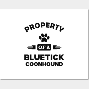 Bluetick coonhound Dog - Property of a bluetick coonhound Posters and Art